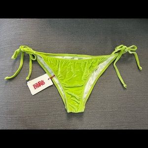 SOLID & STRIPED Velvet Side Tie Bikini Bottom 💚